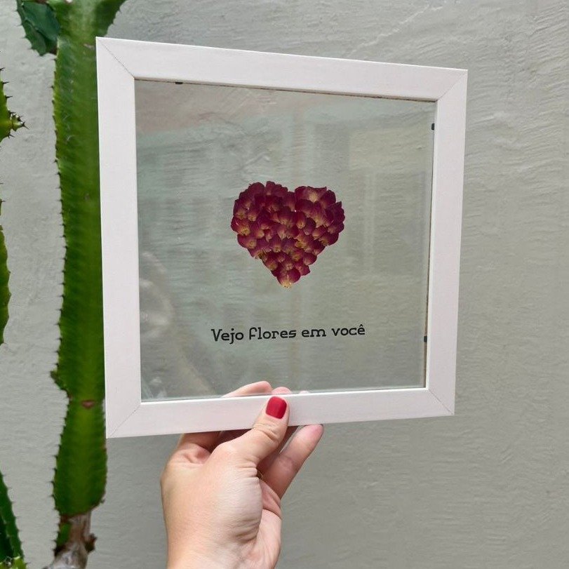 Quadro Vejo Flores em Você 