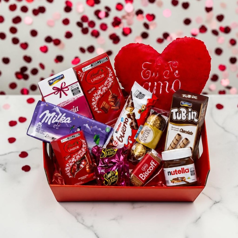 Cesta Delicias de Chocolates Namorados