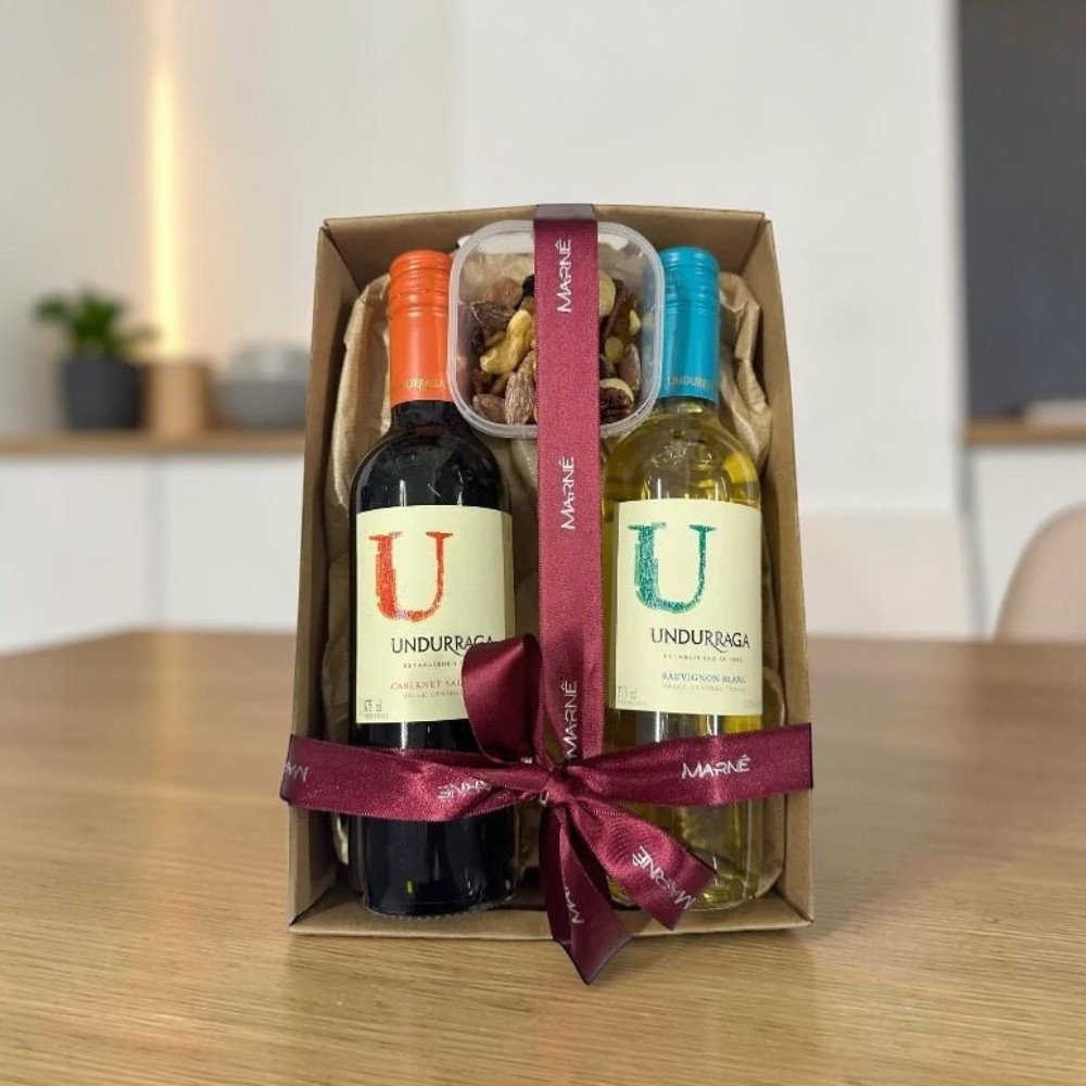 Cesta Mino Duo de Vinho e Petisco