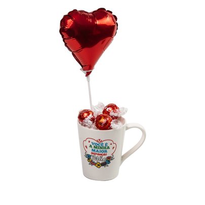 Caneca Presente Dia das Mães com Chocolate Lindt