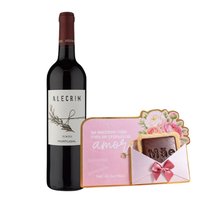 Vinho e Cartão Feliz Dia das Mães