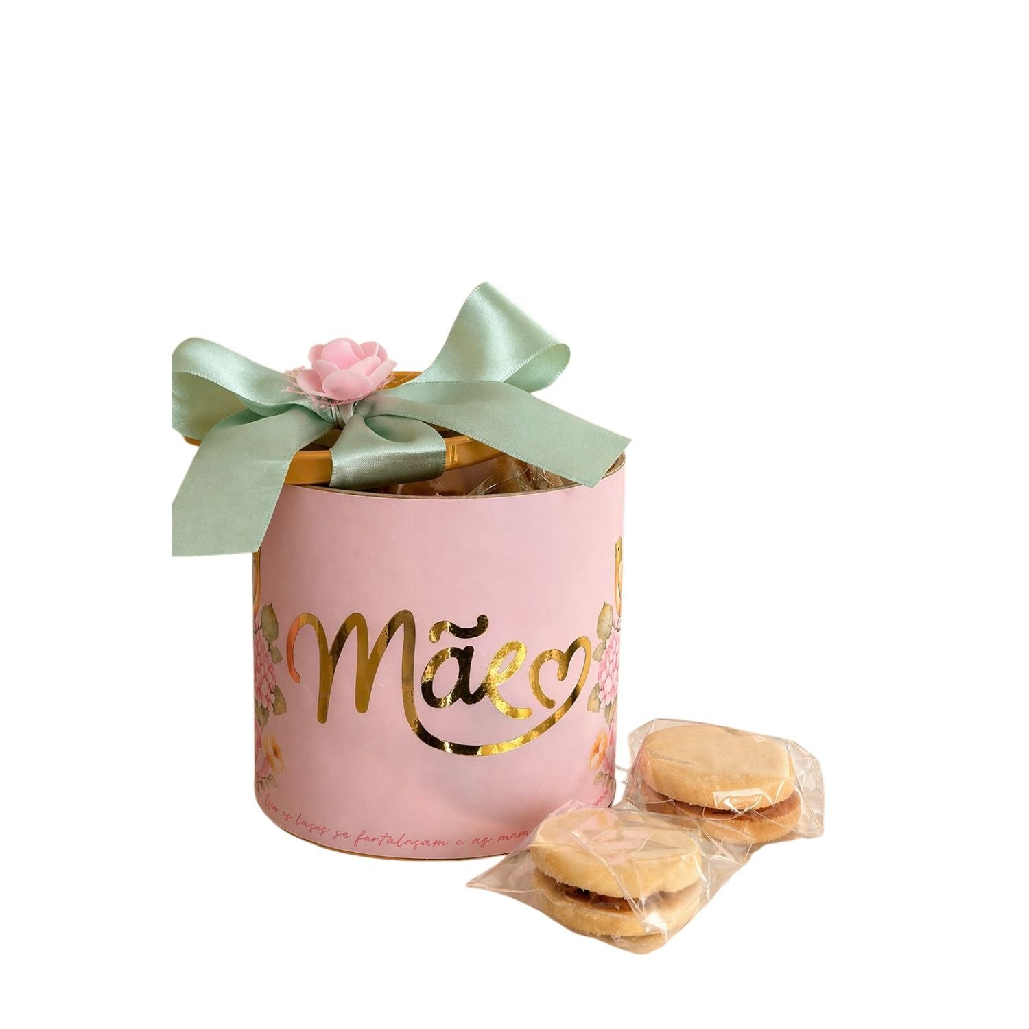 Vinho Tinto com Lata Biscoitos Dia das Mães