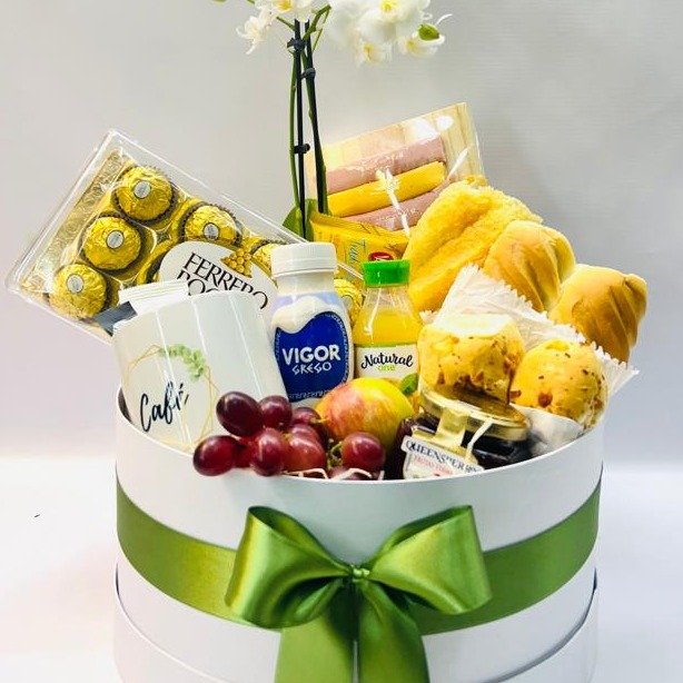 Box de Café da Manhã com Orquídea 