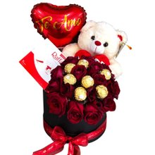 Box De Luxo Rosas e Ferrero 