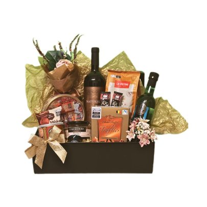 Cesta de Presente Com Vinho Profundas Raízes