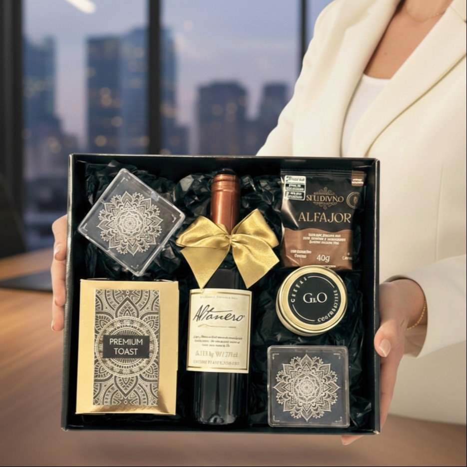 Cesta de Presente Gourmet Vibrações Positivas