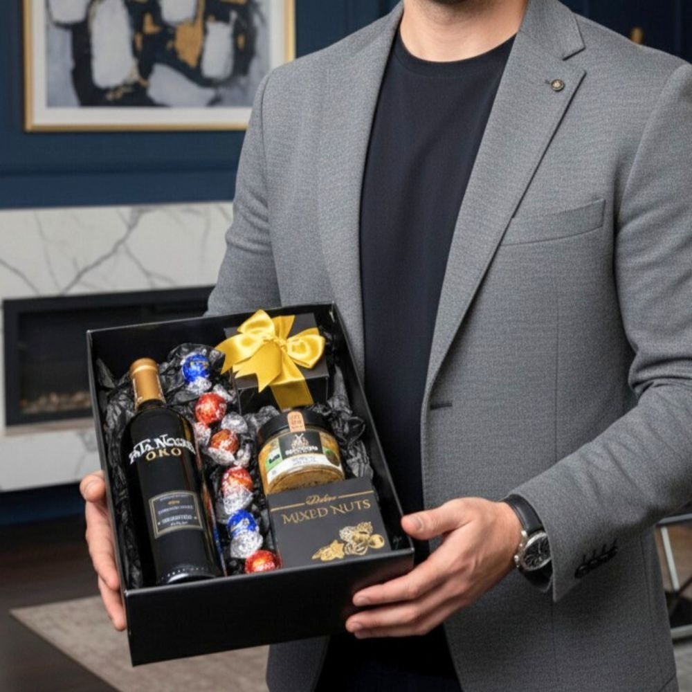 Cesta de Presente Gourmet Black Gift