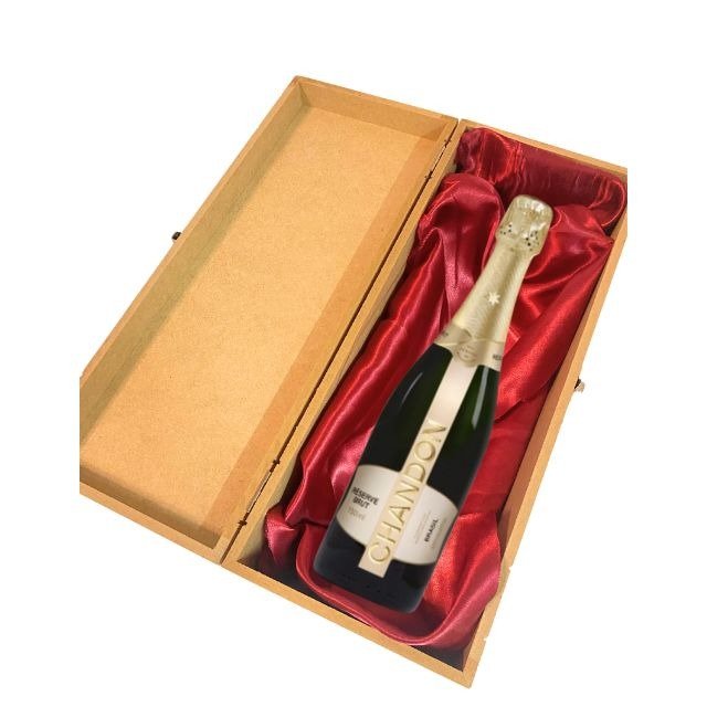 Espumante Chandon Brut e Caixa de Madeira