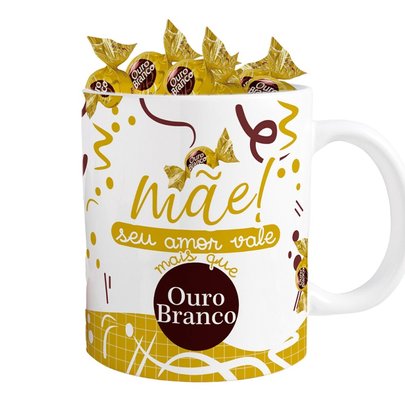 CAneca Ouro Branco Mãe