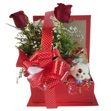 Caixa com Rosas