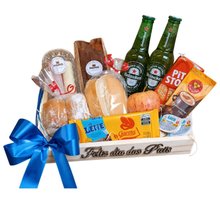 Cesta Café da Manhã com Cerveja Feliz Dia dos Pais