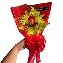 Buquê Iluminado com Rosas Vermelhas