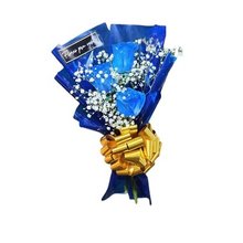 Buquê de Luxo com Rosas Azuis