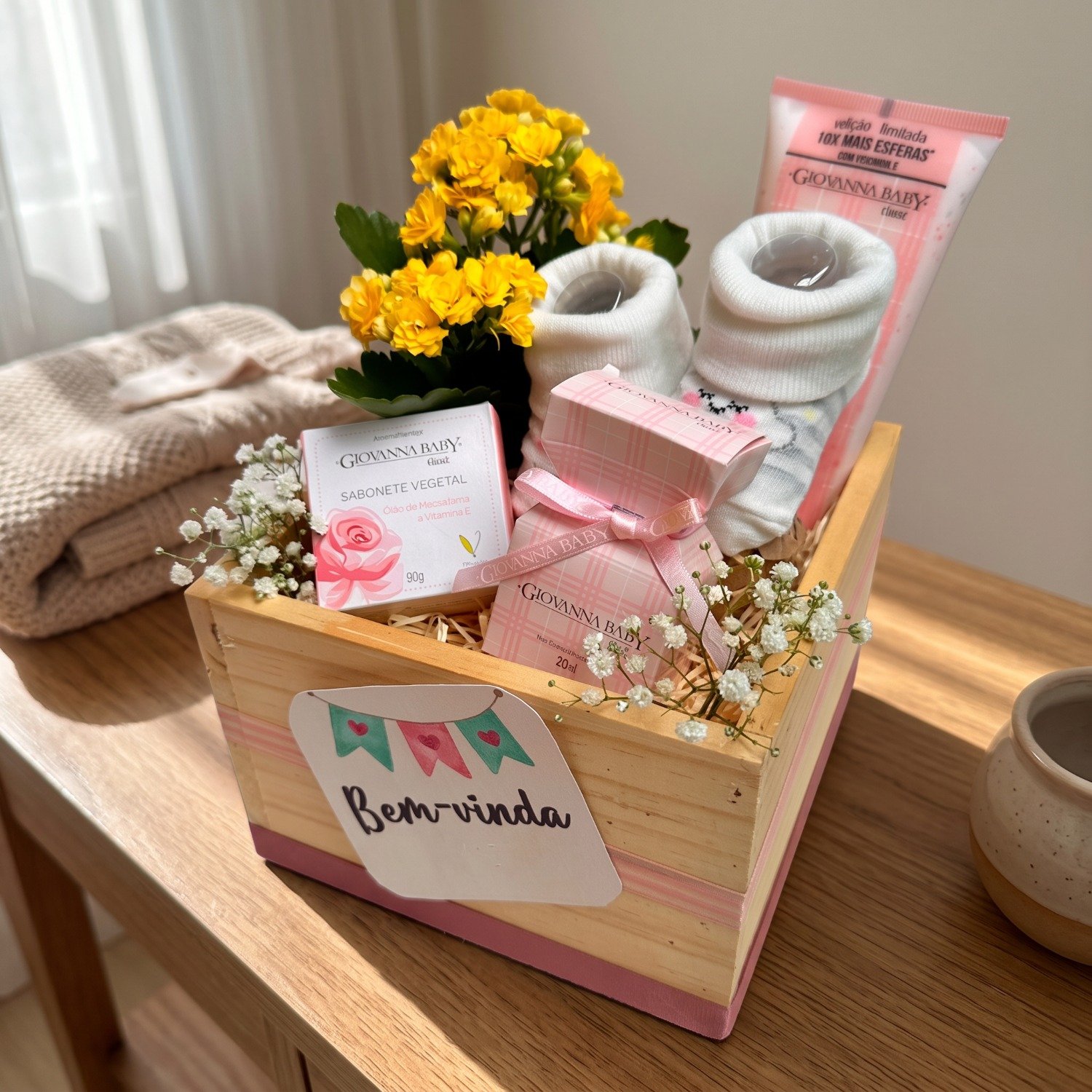 Kit Boas Vindas Baby Rosa