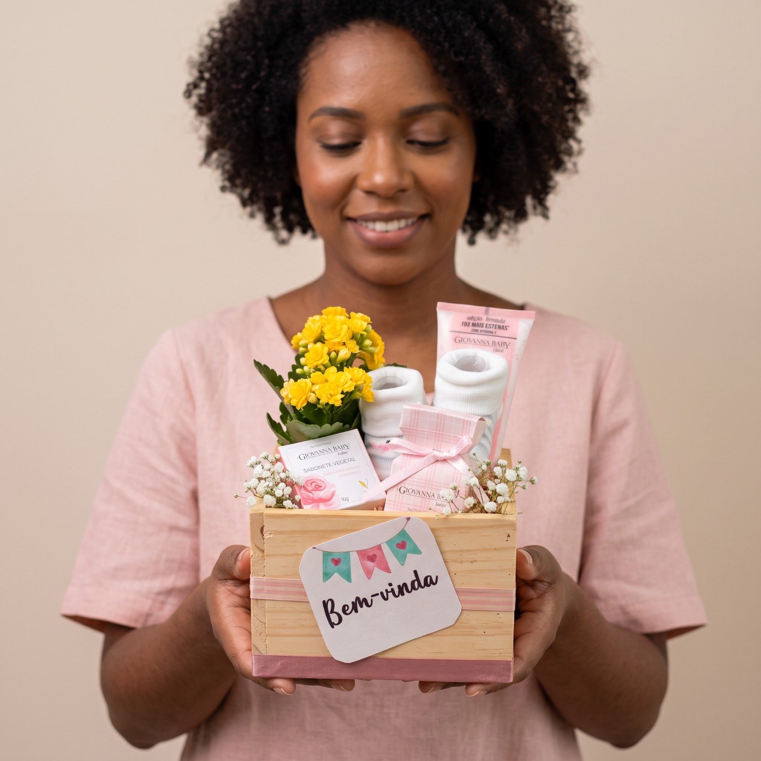 Kit Boas Vindas Baby Rosa