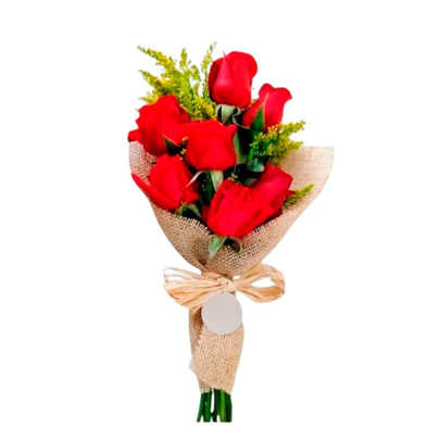 Ramalhete Singelo 7 Rosas Vermelhas