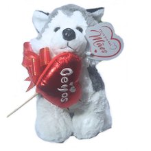 Pelúcia Cachorrinho com Placa Feliz dia das Mães
