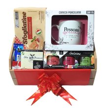 Cesta Café Da Manhã Geleia Chocolate Biscoito Importad