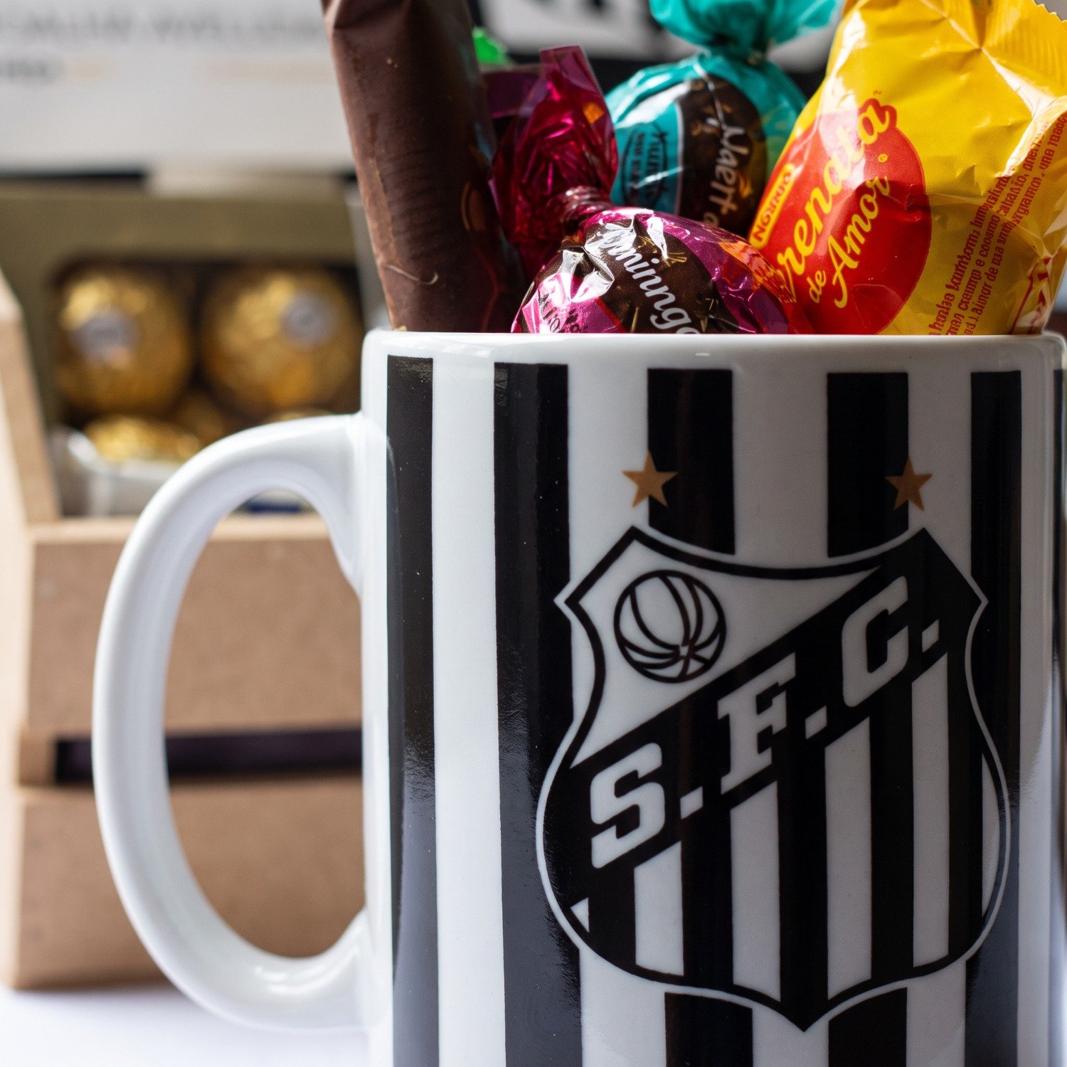 Cesta Chocolate para Torcedor Santista 