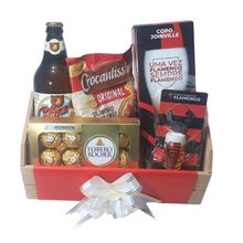 Cesta Cerveja, Ferrero e Caneca Amor pelo Mengo 