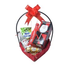 Cesta Bebida e Ferrero Coração Flamenguista 