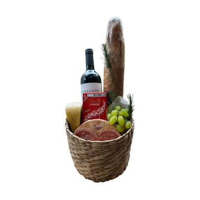 Cesta Vinho Charme Rústico