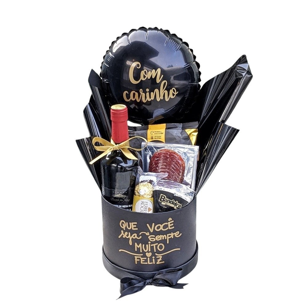 Box com Vinho e Queijo