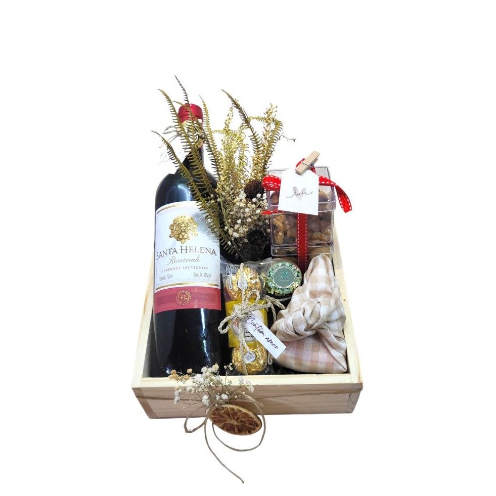 Box Vinho e Petiscos Comemore com Estilo 