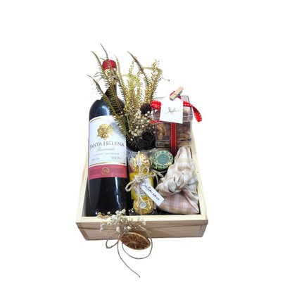 Box Vinho e Petiscos Comemore com Estilo