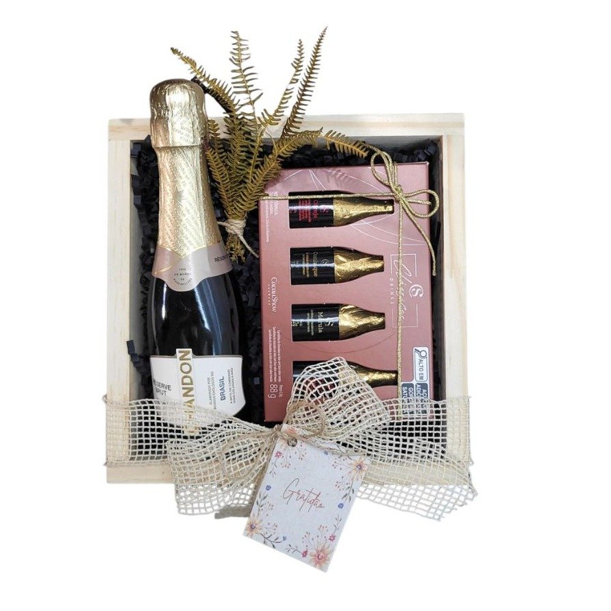 Box Chandon e Chocolate Elegância