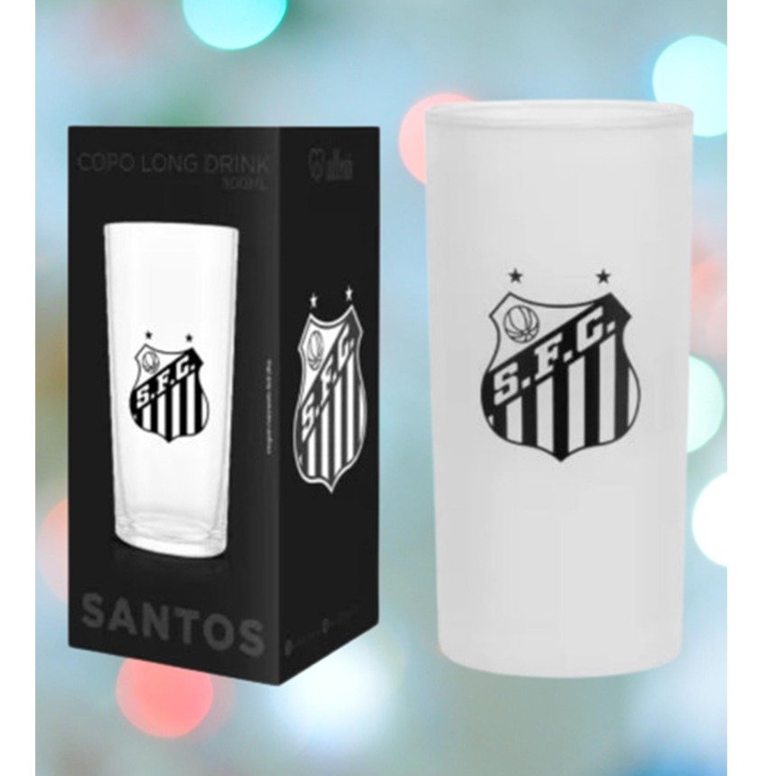Copo Cylinder Long Drink Prime Santos Futebol Clube 