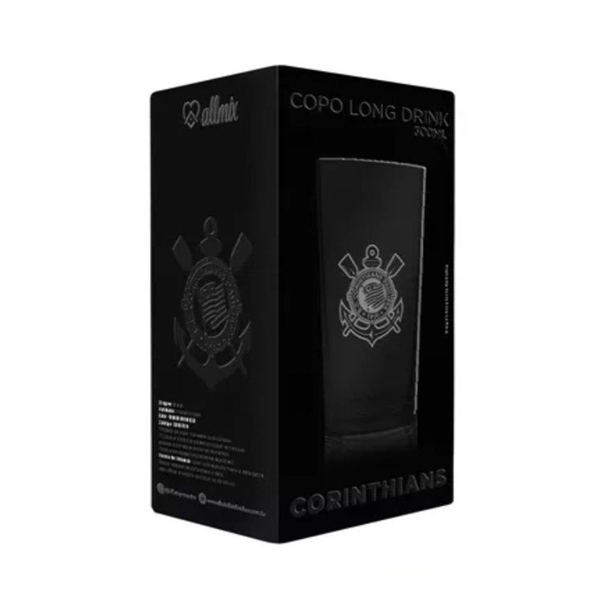 Copo Cylinder Long Drink Prime Corinthians 300ml