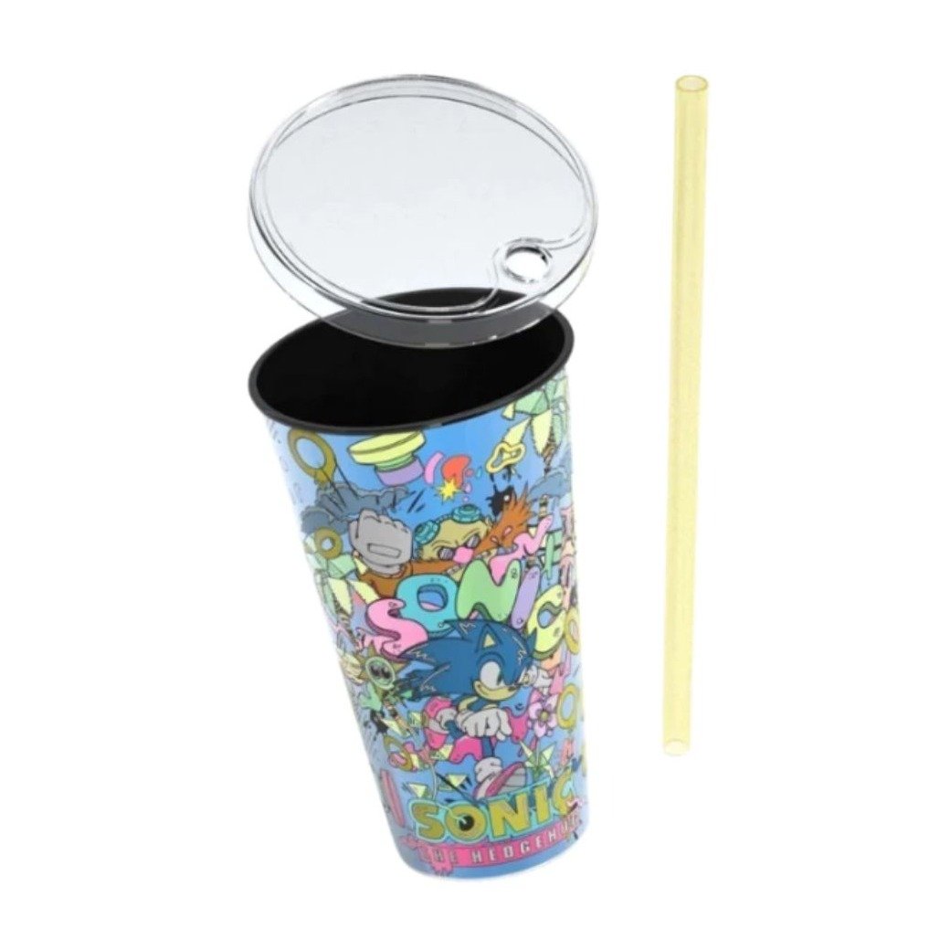 Kit Sonic Oficial  Copo e Pote corpinho