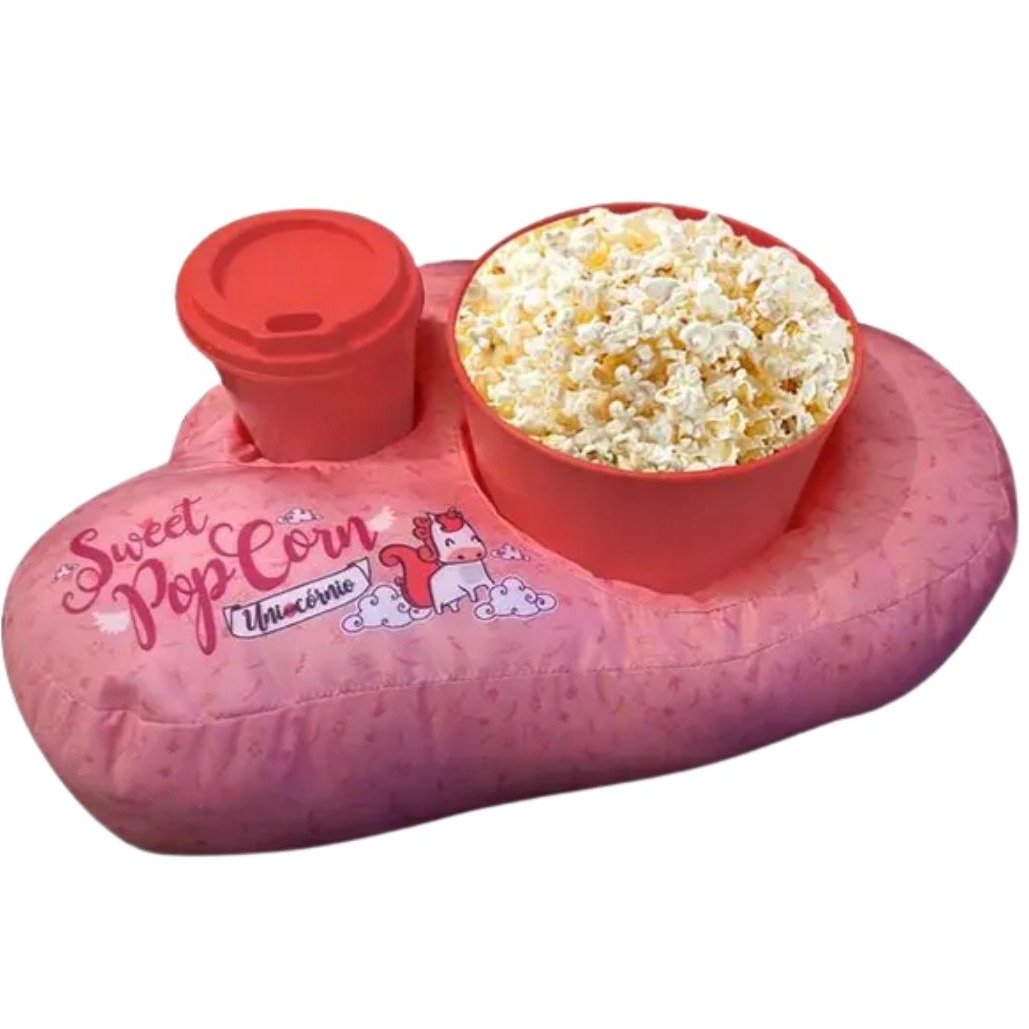 Porta Pipoca Moringa e suporte de celular Unicórnio