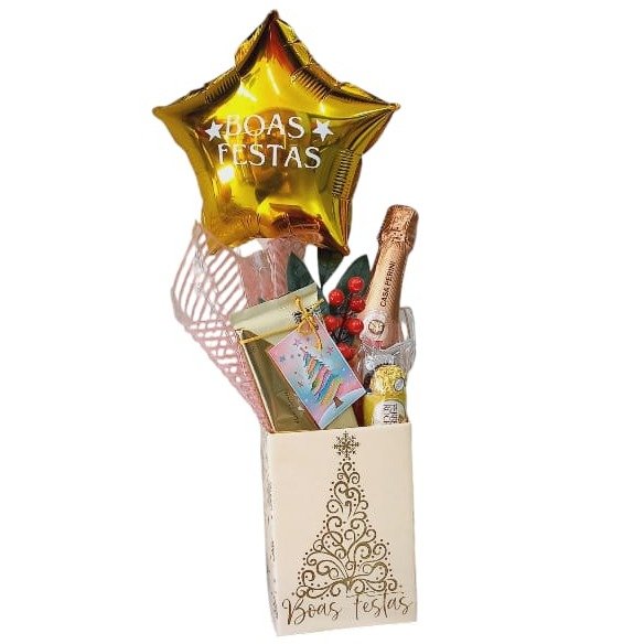 Box Ouro Com Casa Perini Natal
