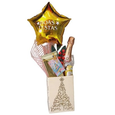 Box Ouro Com Casa Perini Natal