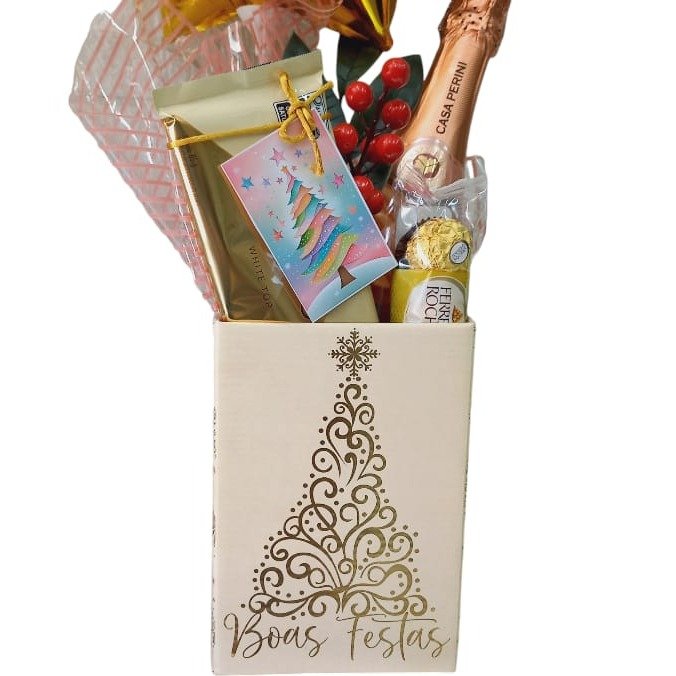 Box Ouro Com Casa Perini Natal
