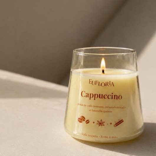 Caixa Afetiva Presença Acesa  Vela Cappuccino 200 g