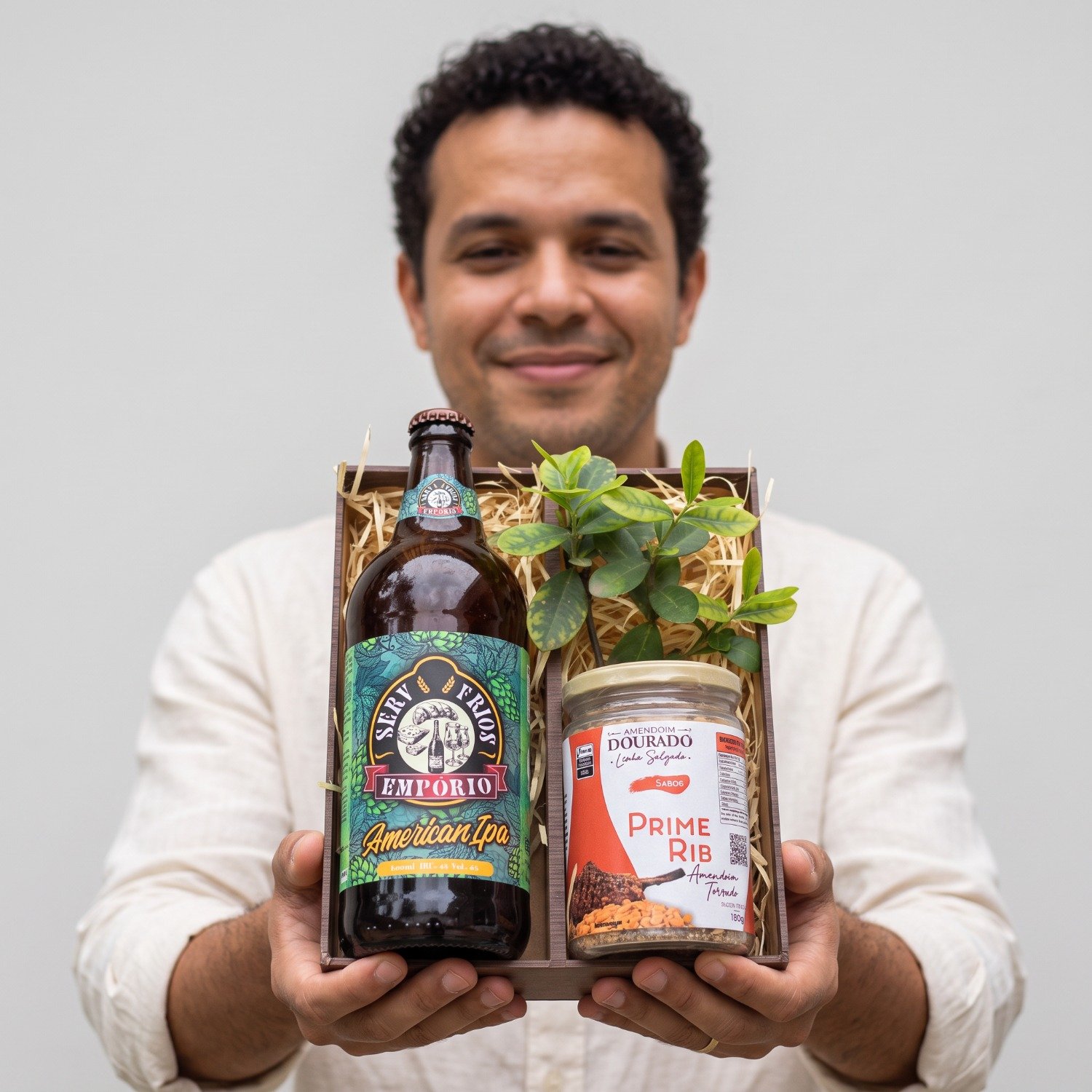 Box com Cerveja e Amendoim Artesanal