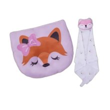 Kit Naninha e Travesseiro Raposa Rosa