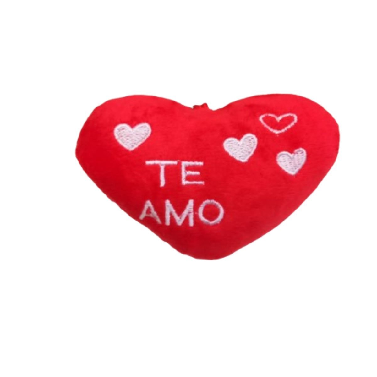 Coração Te Amo Pelúcia Chaveiro