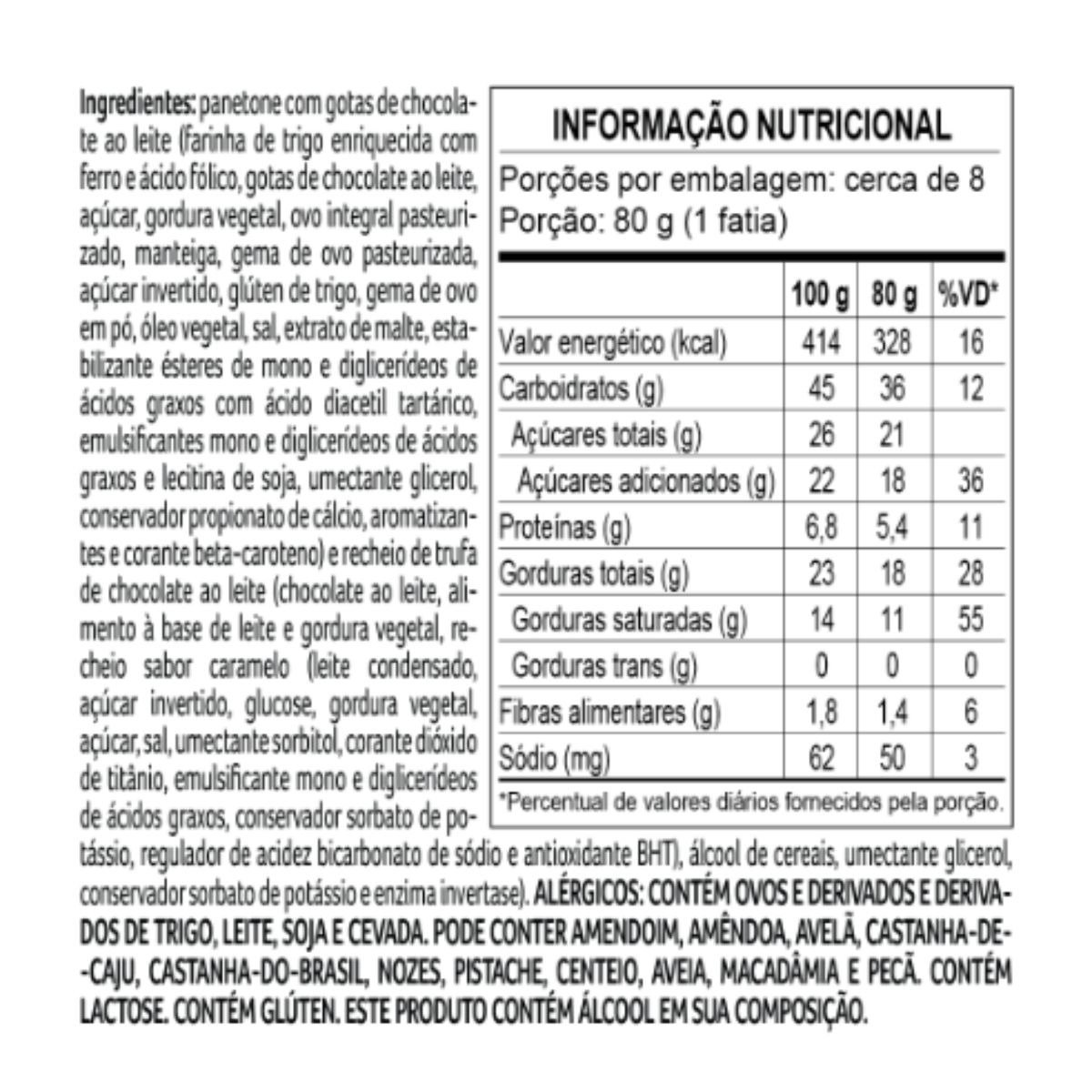 Panetone laCreme ao Leite 650g Cacau Show