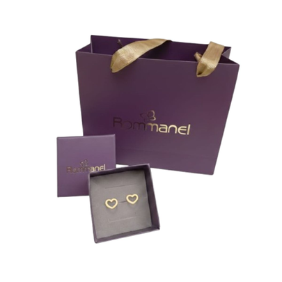 Brinco Coração Folheado a Ouro  Rommanel