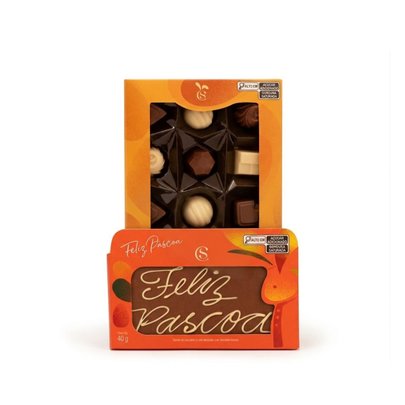 Kit Doce Páscoa: Mix de Bombons e Tablete de Chocolate