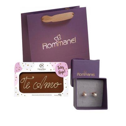Kit Doce Elegância de Amor Brinco Rommanel