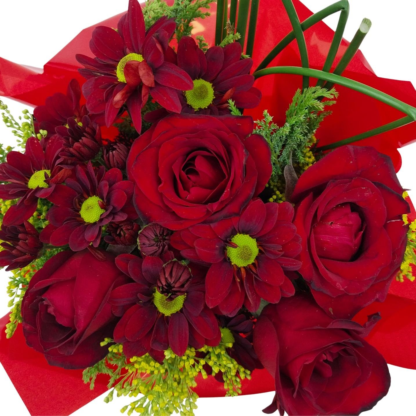 Cesta de Rosas com Chocolate Ferrero Rocher