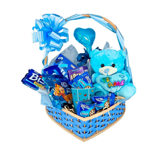 Cesta Azul do Amor Coração com Caneca