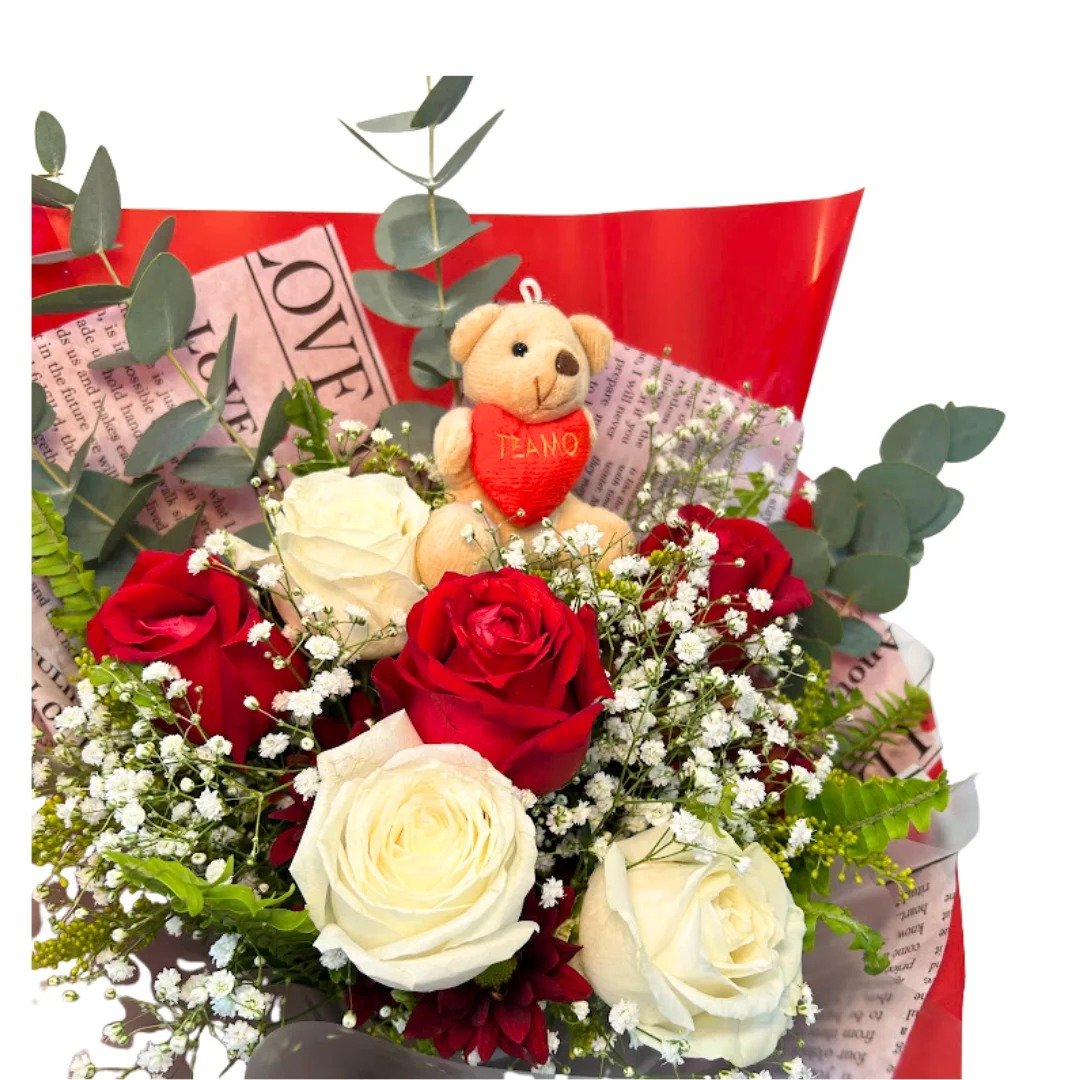 Buquê Doce Romance 6 Rosas