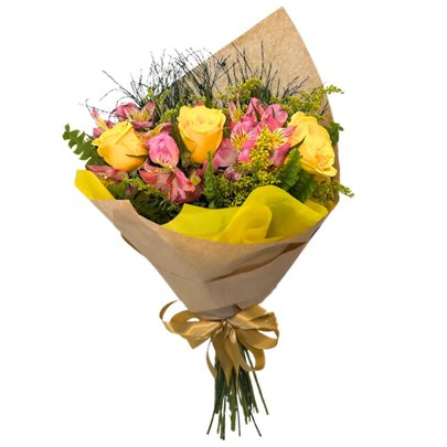 Buquê 3 rosas Amarelas