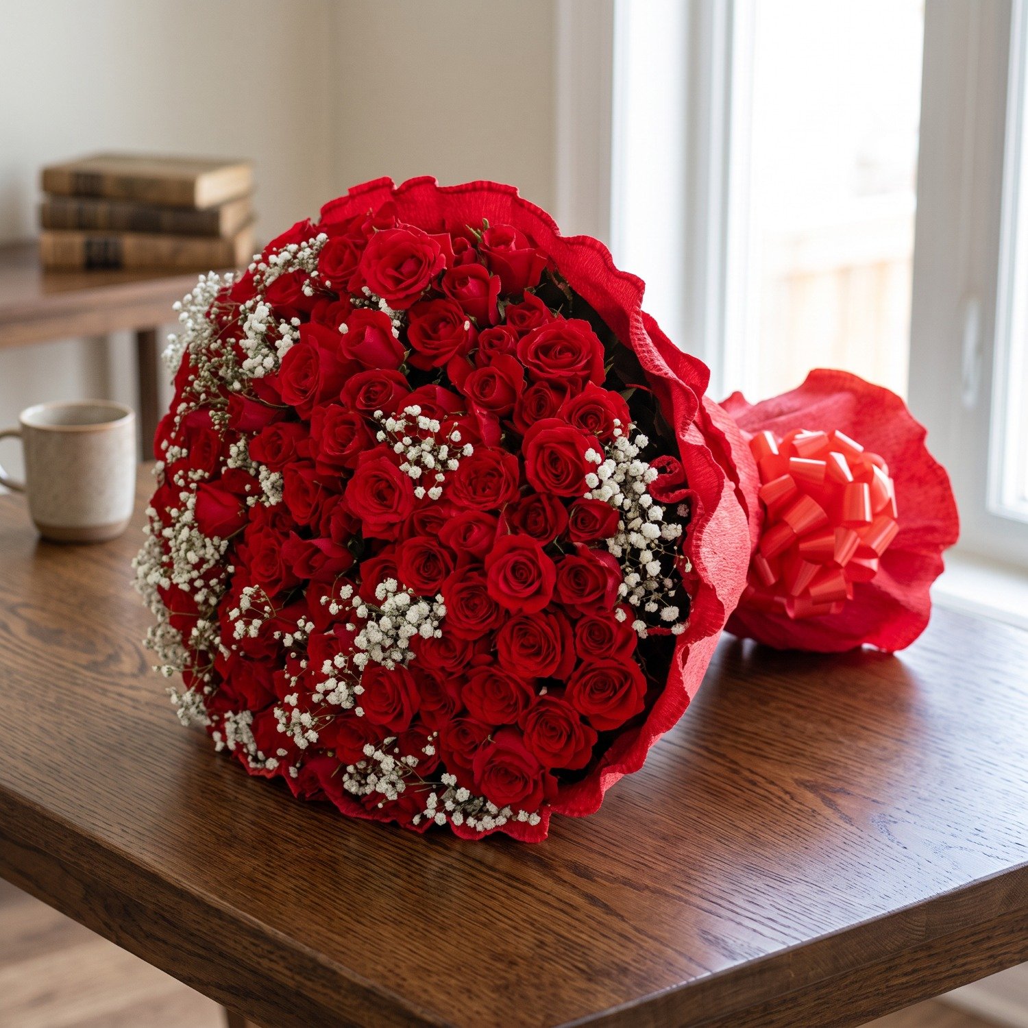 Buquê de 200 Rosas Vermelhas 